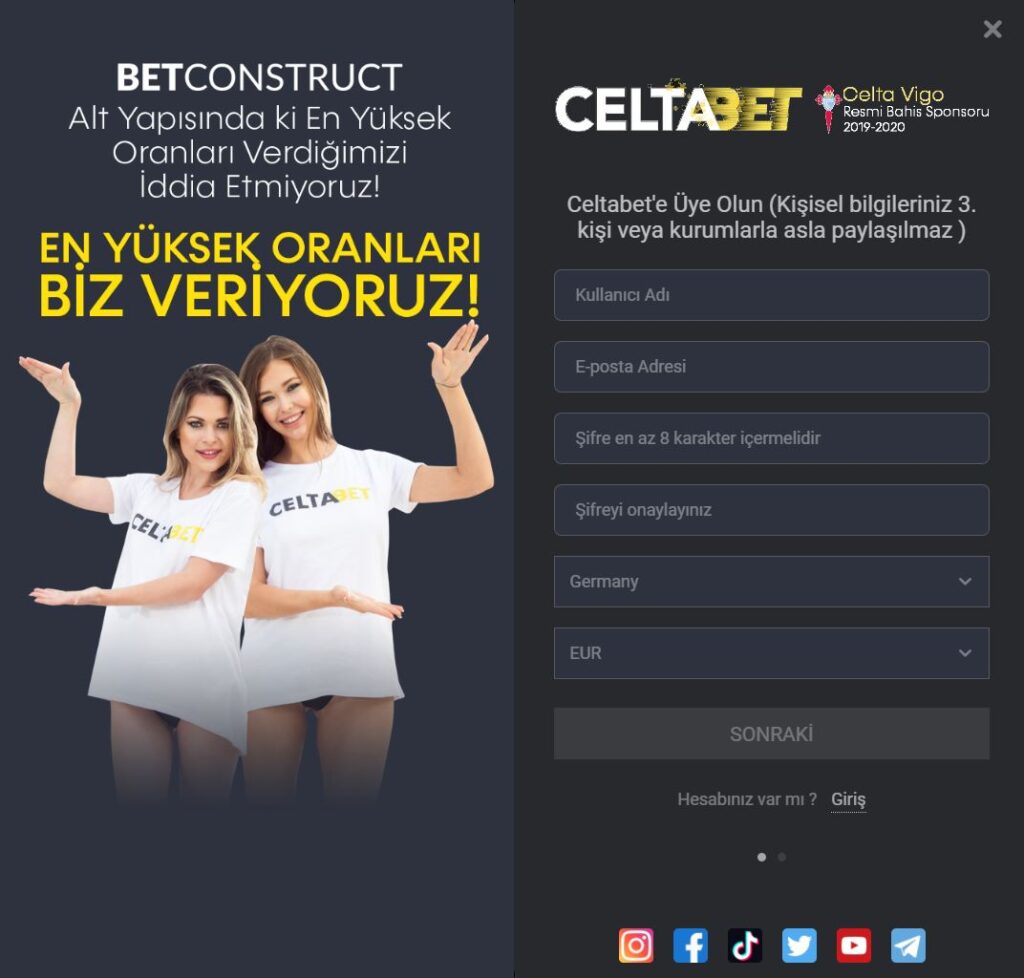 celtabet üyelik
